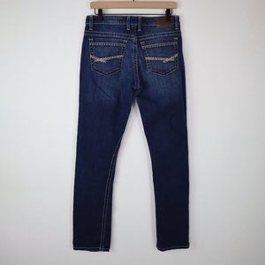 BKE Womens Jeans 29L -fit like a 28L- Payton Stretch Dark Wash Mid Rise Straight